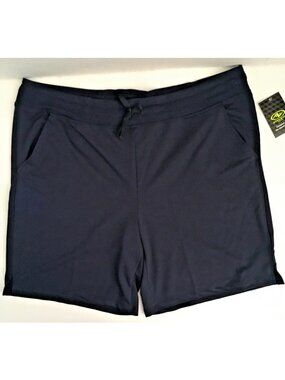 Athletic Works Bermuda Shorts Women Size XXL 20 Dark Navy Blue Front Pockets New